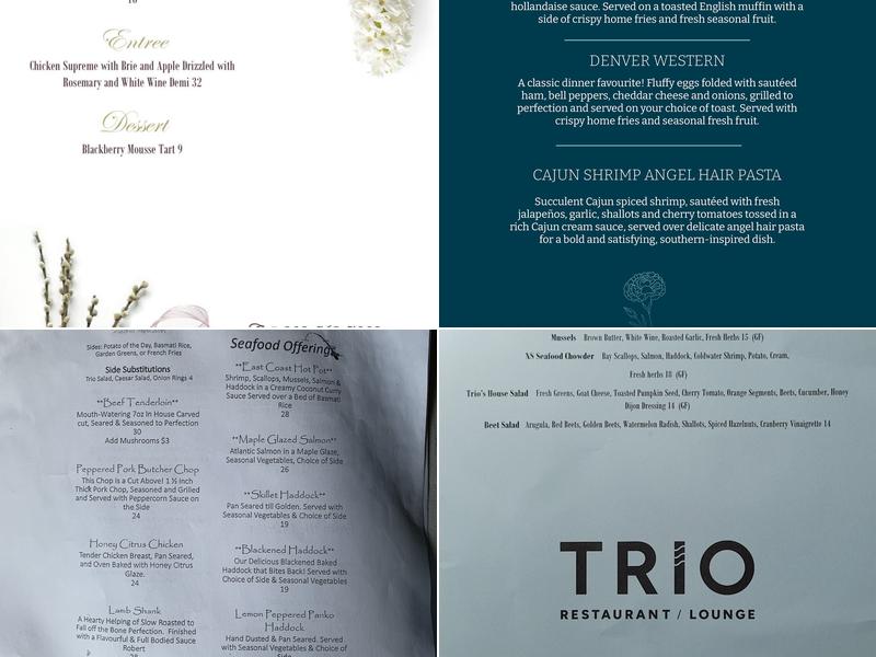 Trio Menu
