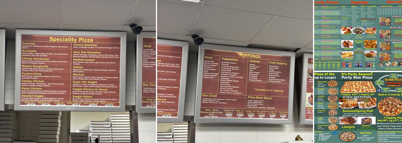 Acton Pizza Menu