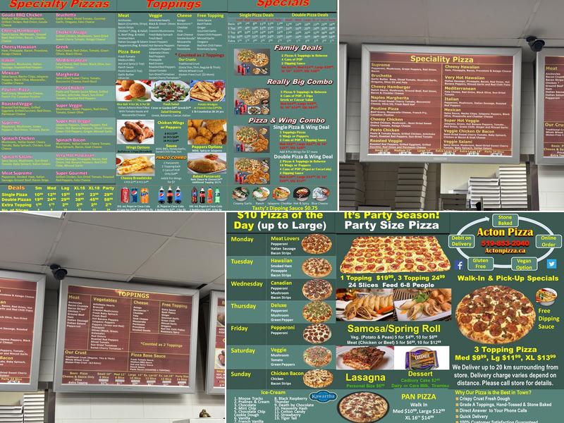 Acton Pizza Menu