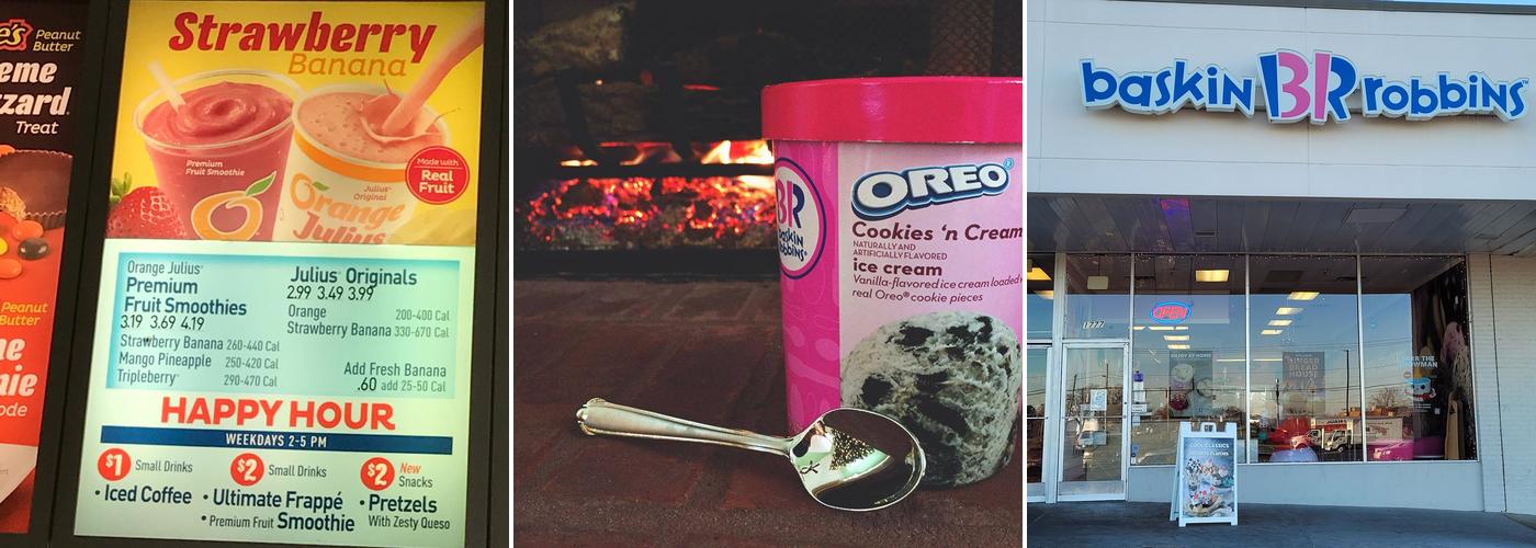 Baskin Robbins Menu