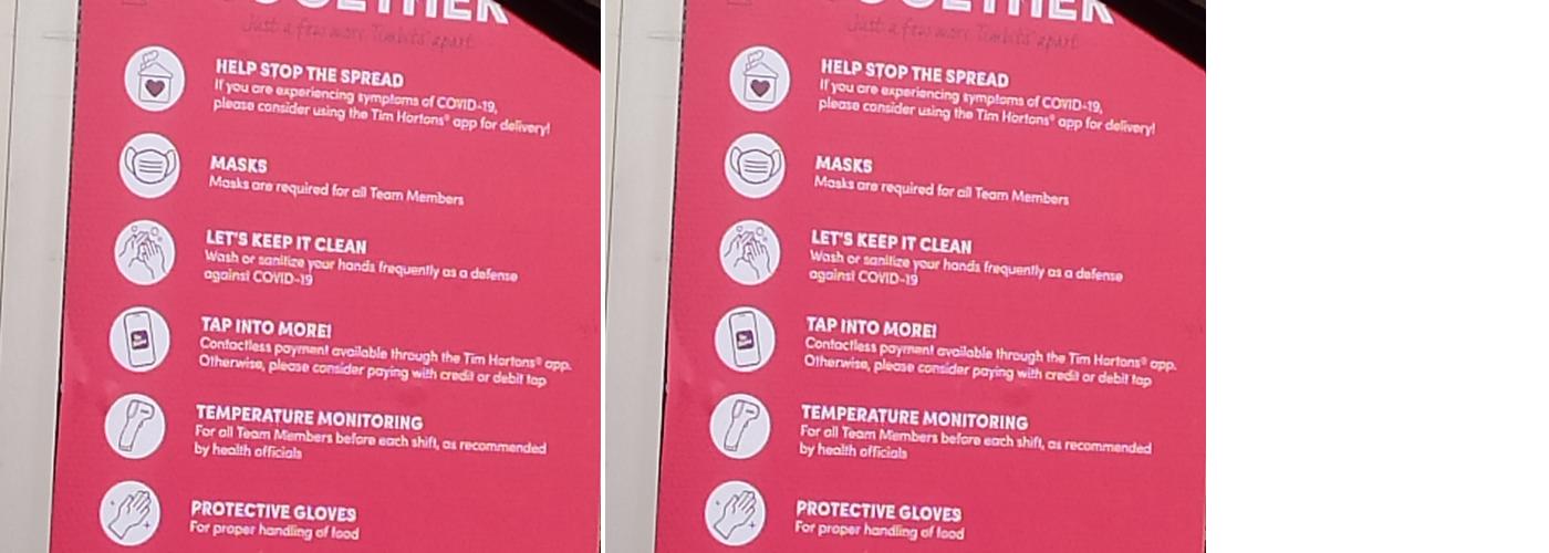 Tim Hortons Menu