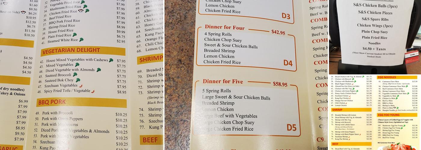 Top Wok Menu