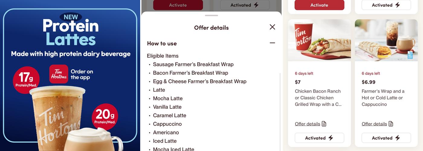 Tim Hortons Menu