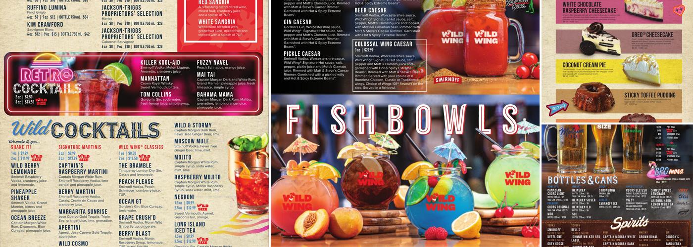 Wild Wing Menu