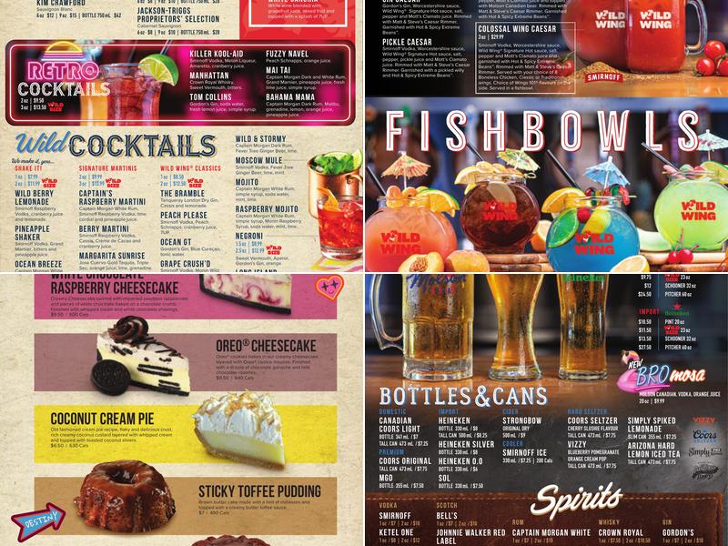 Wild Wing Menu