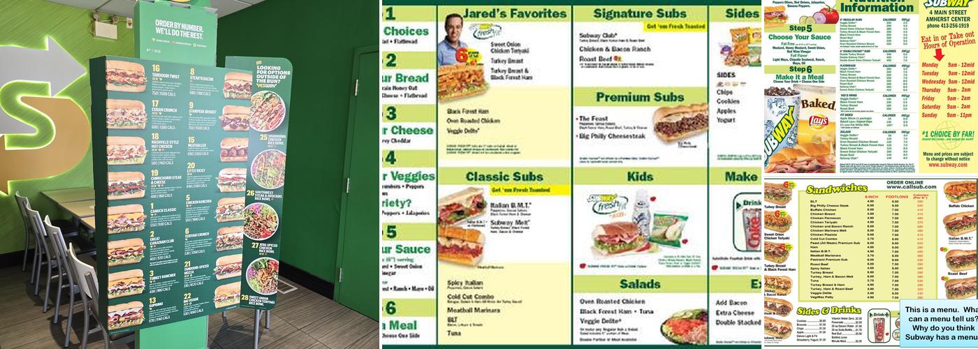 Subway Menu