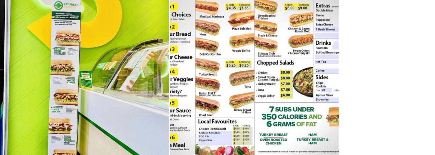 Subway Menu