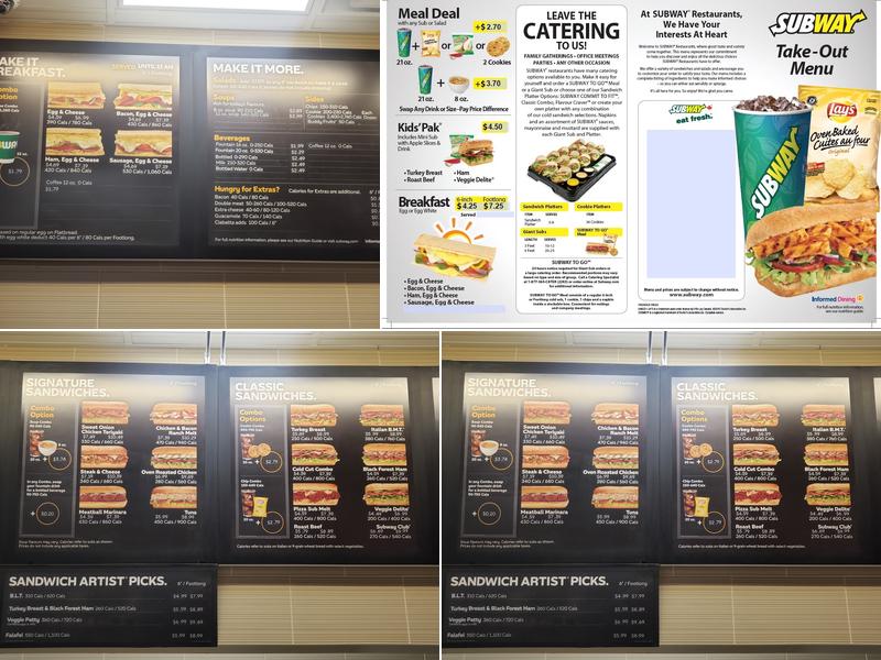 Subway Menu
