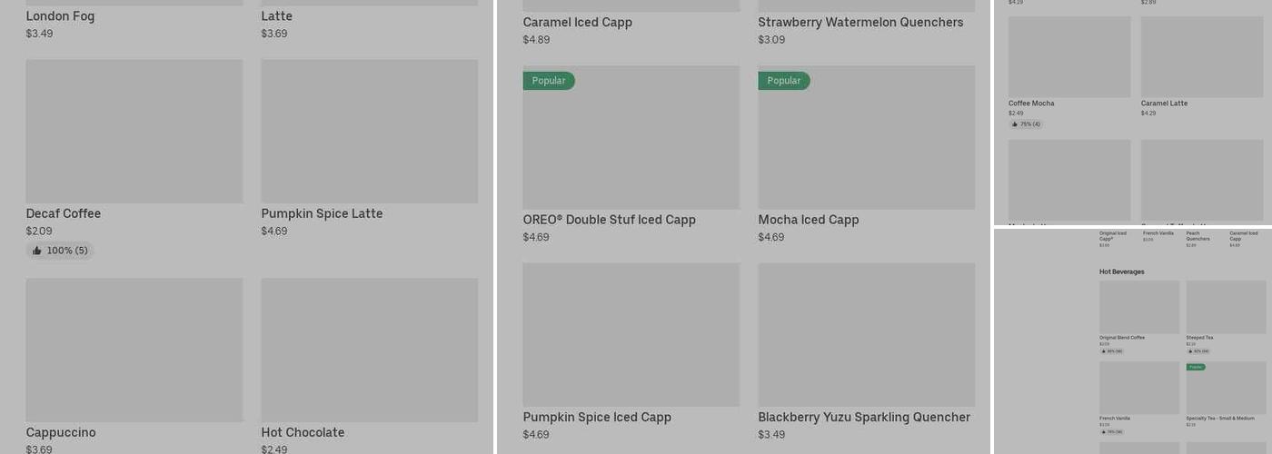 Tim Hortons Menu