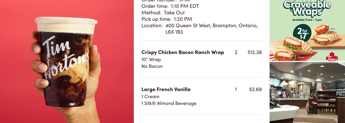 Tim Hortons Menu