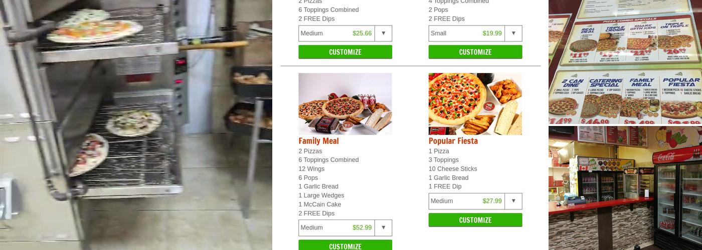 Popular Pizza Menu