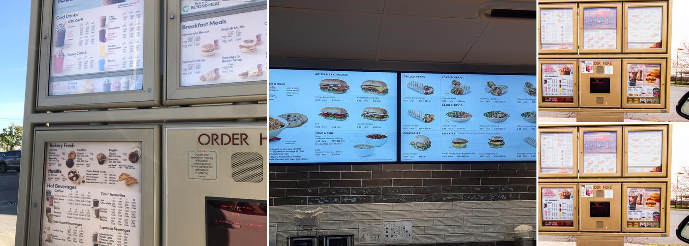 Tim Hortons Menu