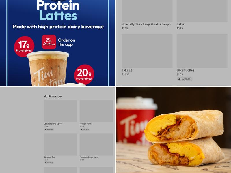 Tim Hortons Menu
