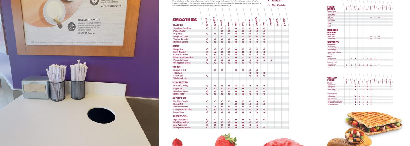 Booster Juice Menu