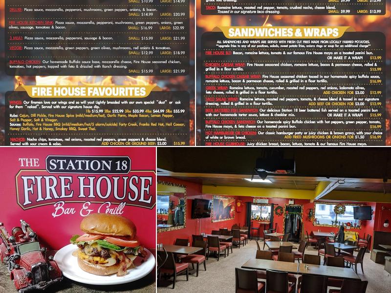 Fire House Bar and Grill Menu