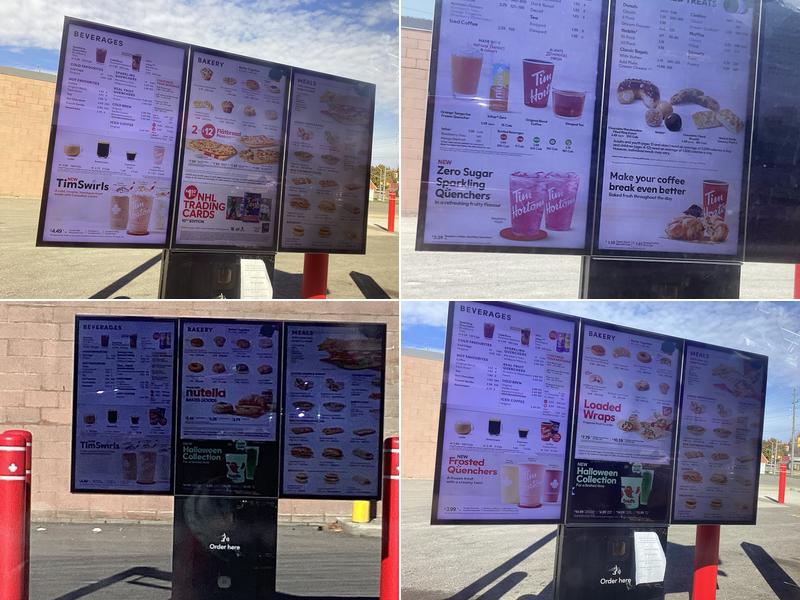 Tim Hortons Menu