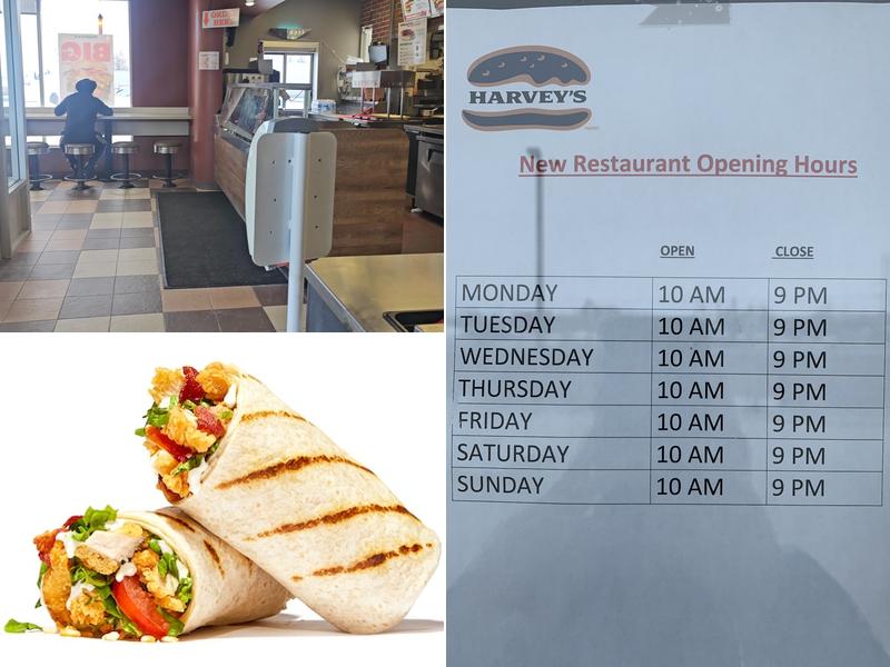 Harvey's Menu