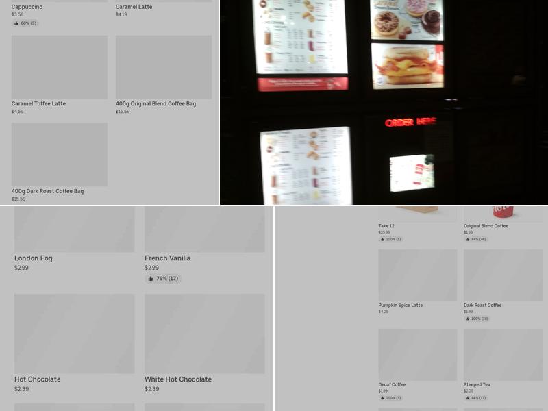 Tim Hortons Menu