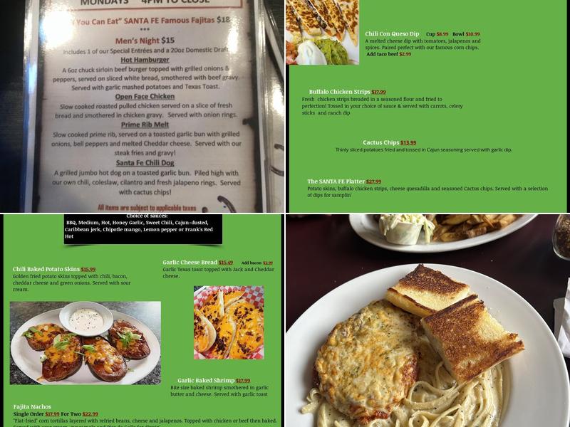 Santa Fe Restaurant Menu