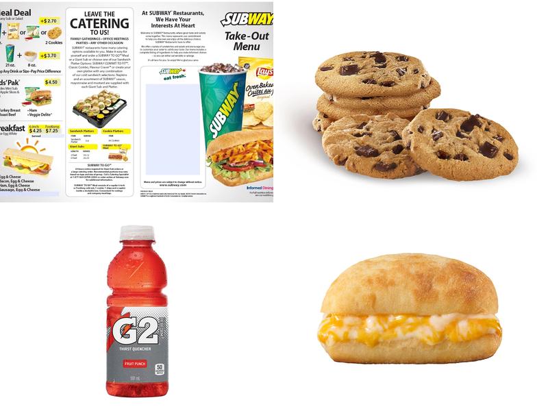 Subway Menu