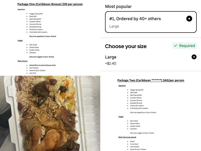 Authentic Jamaican Jerk - Caribbean Cuisine Menu