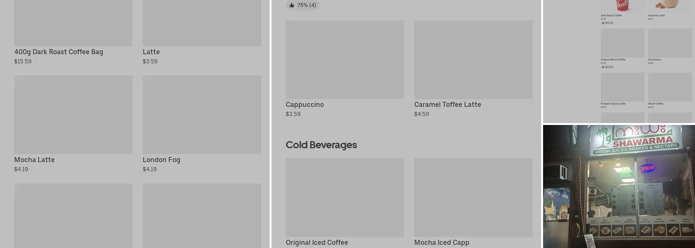 Tim Hortons Menu