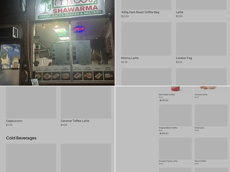 Tim Hortons Menu