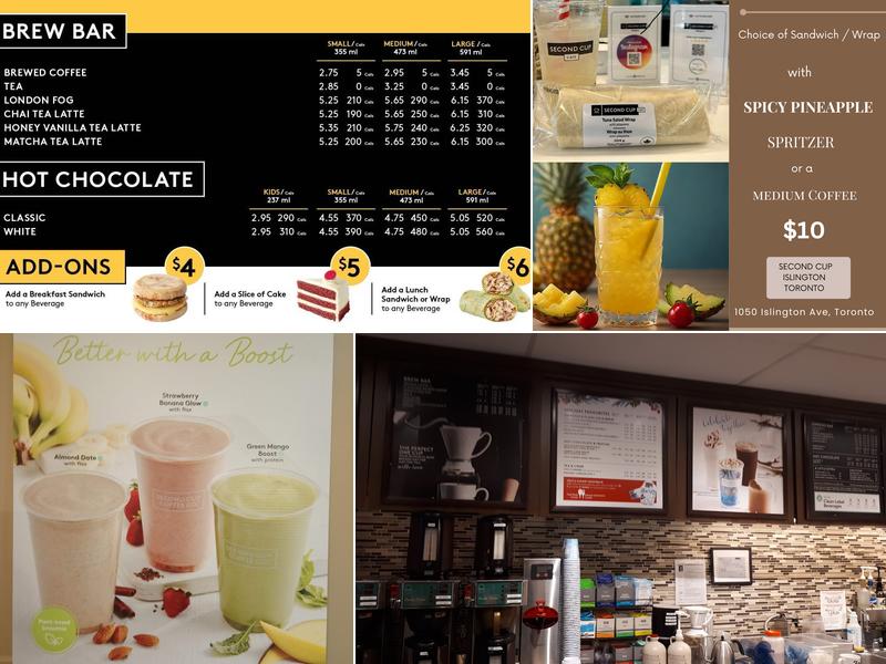 Second Cup Café Menu