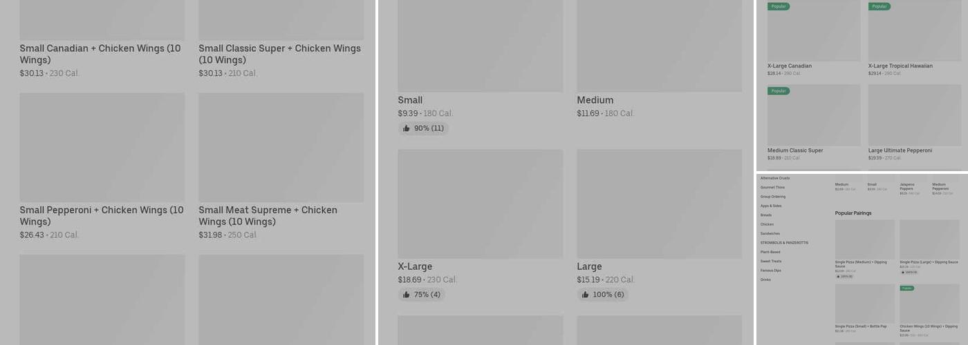 Pizza Pizza Menu