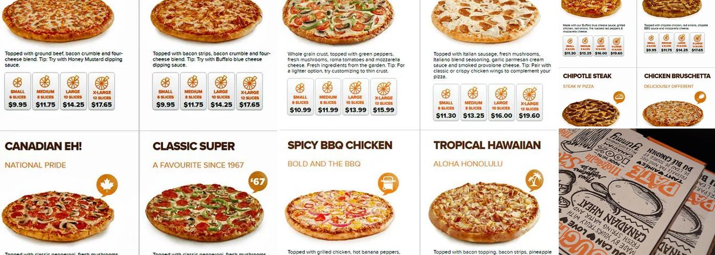 Pizza Pizza Menu