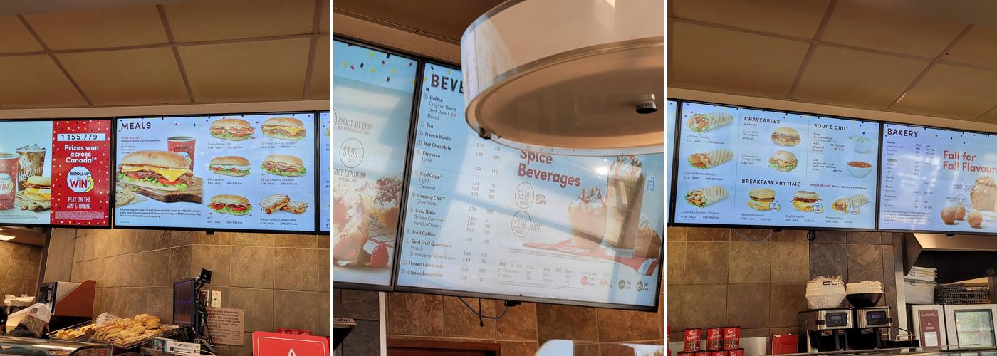 Tim Hortons Menu