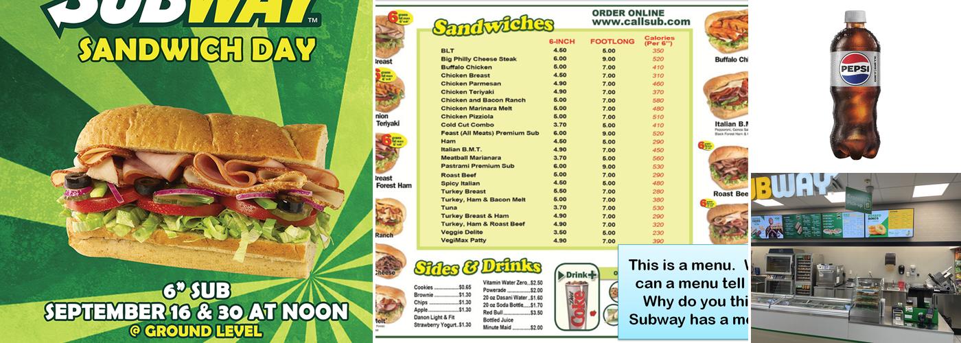 Subway Menu