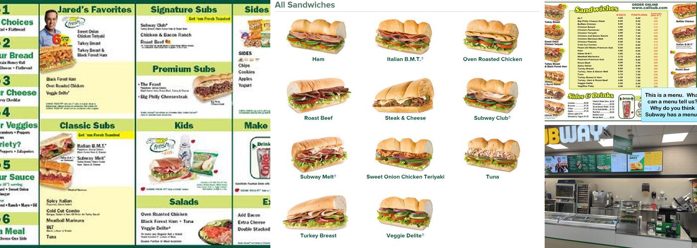 Subway Menu