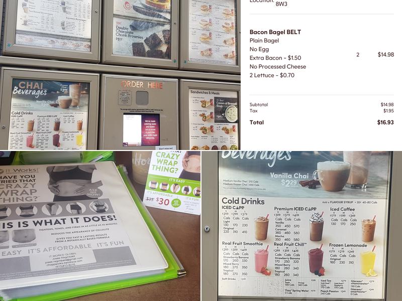 Tim Hortons Menu