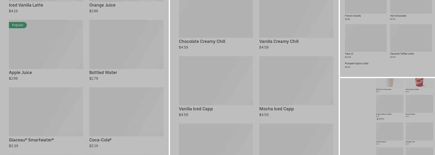 Tim Hortons Menu