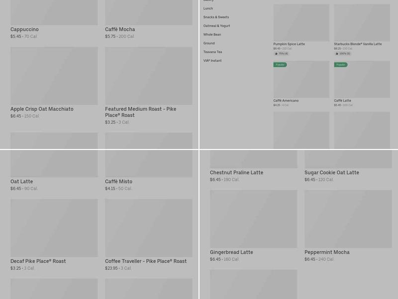 Starbucks Menu
