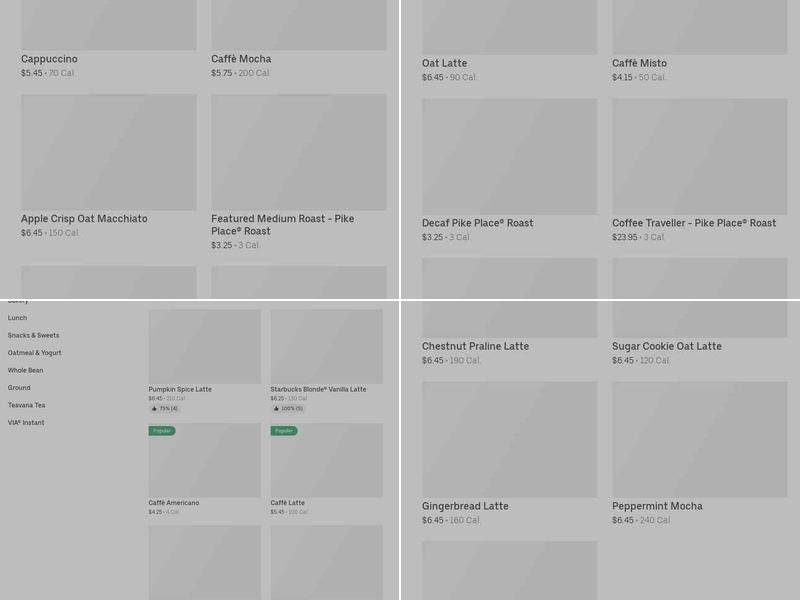 Starbucks Menu