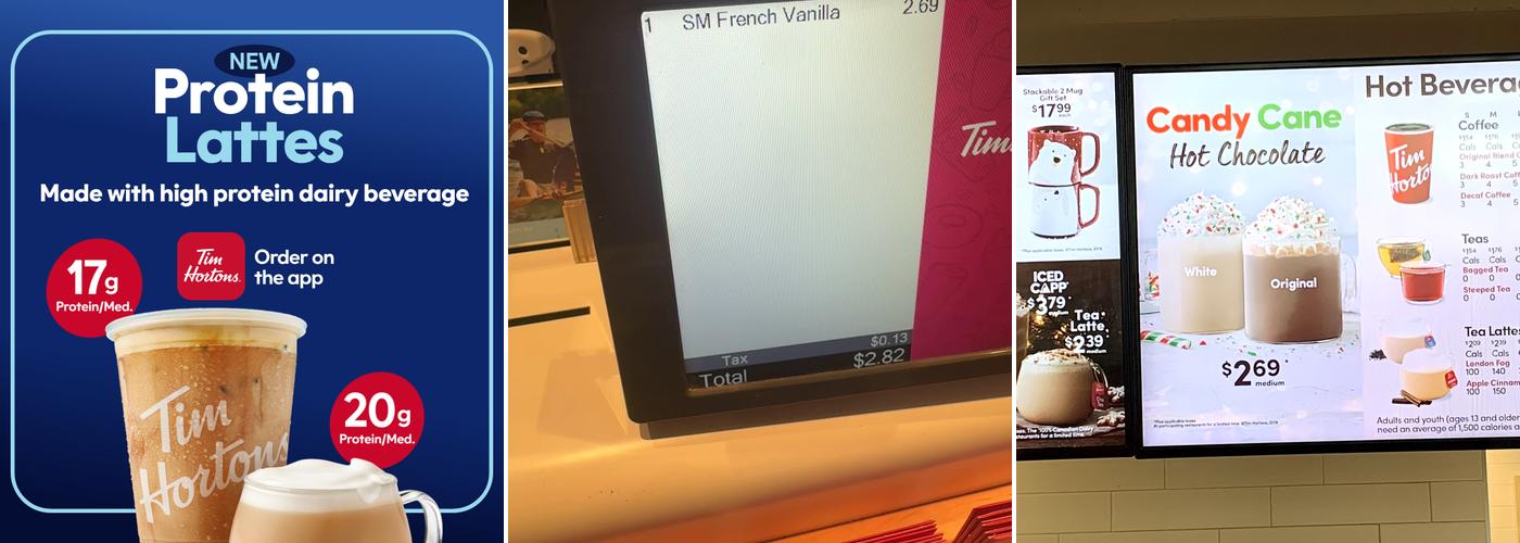 Tim Hortons Menu