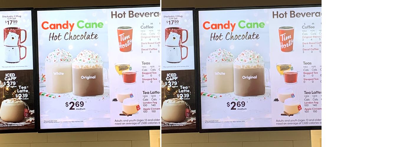 Tim Hortons Menu
