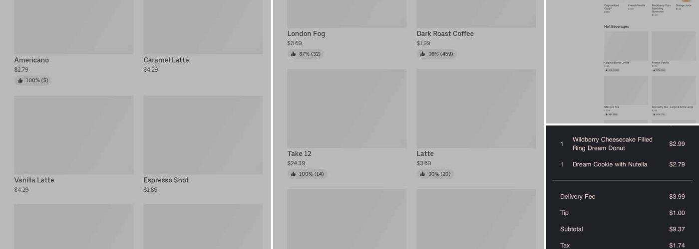 Tim Hortons Menu