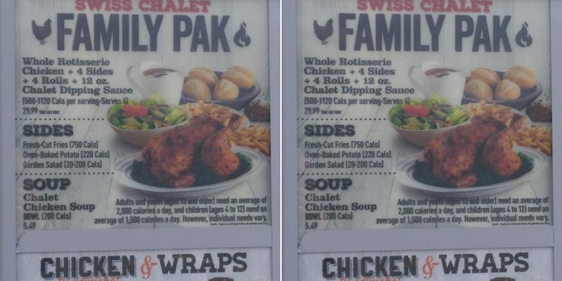 Harvey's Menu