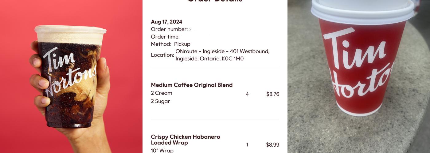 Tim Hortons Menu