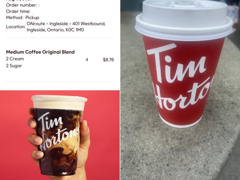 Tim Hortons Menu