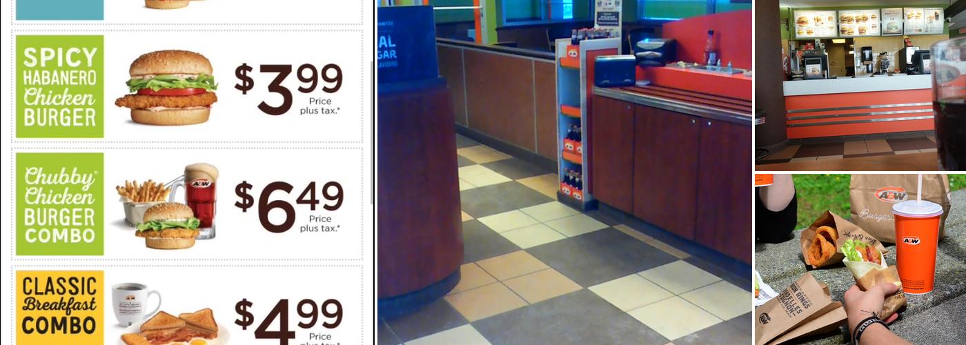A&W Canada Menu