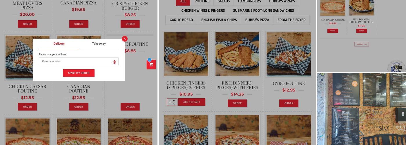 Original Bubba's Menu