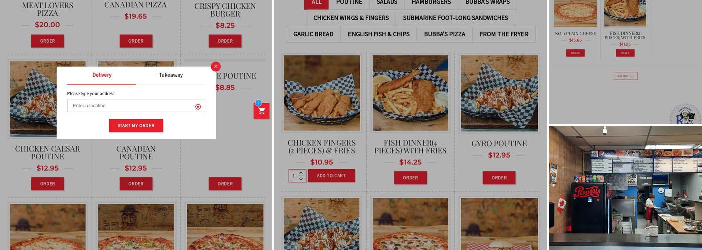 Original Bubba's Menu