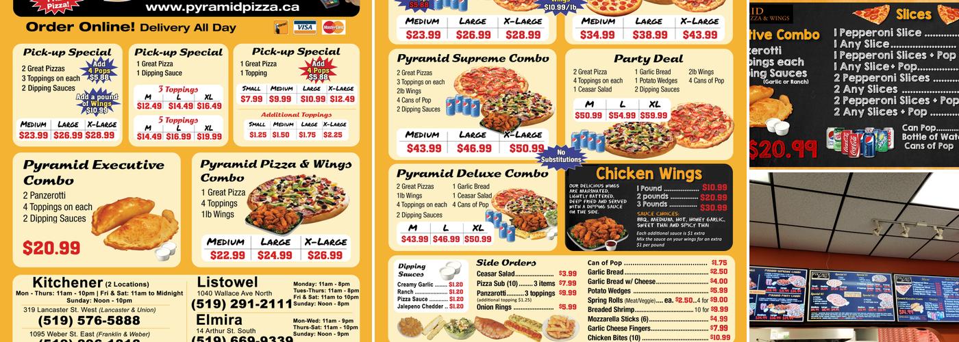 Pyramid Pizza & Wings Menu