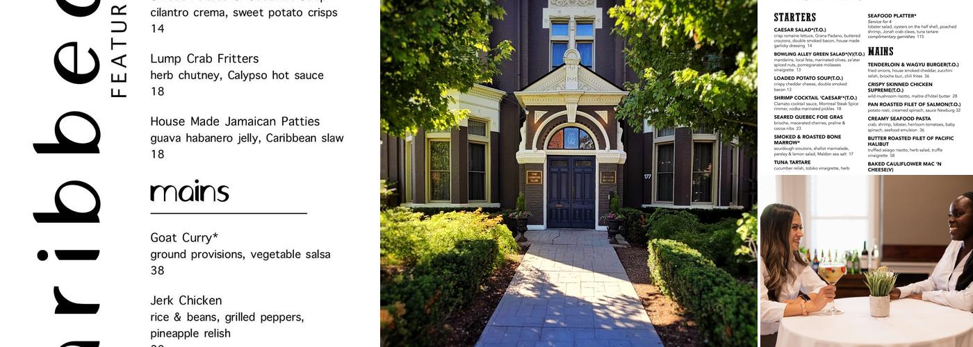 The London Club, Limited Menu