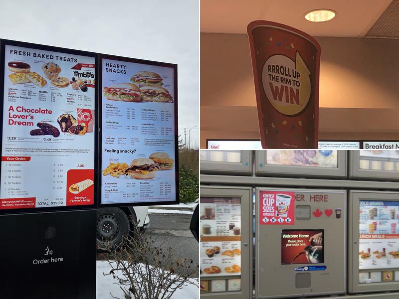 Tim Hortons Menu