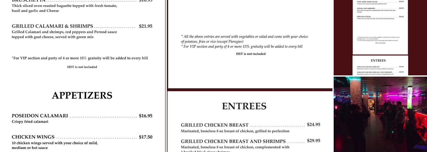 Fregata Restaurant Menu